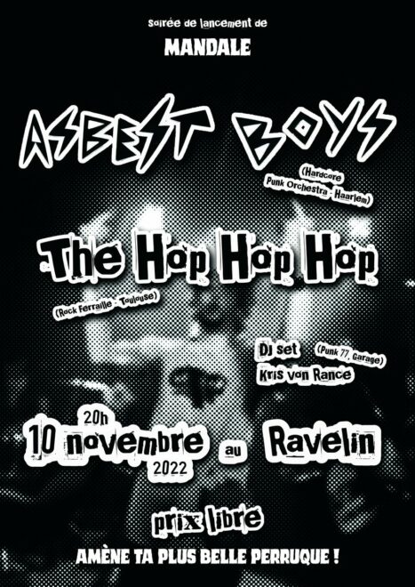 Asbest Boys + The Hop Hop Hop + Kris von rance, @ le Ravelin, jeu 10/11/2022