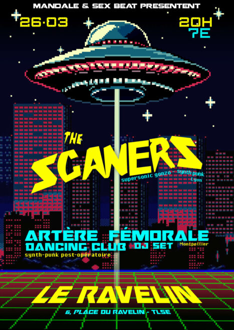 THE SCANERS +THE GEE STRINGS + ARTÈRE FÉMORALE DANCING CLUB (mar 26/03)